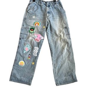 Sold Vintage Custom Patch Sean John Cargo Pocket Jeans Wide Leg Rework Waist